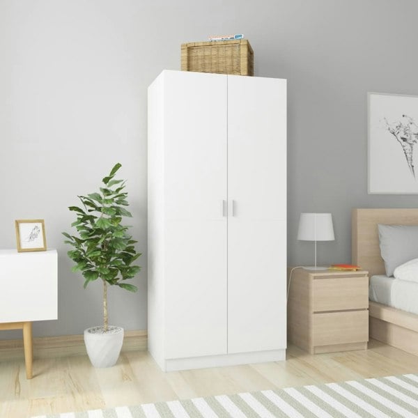 Berkfield Wardrobe White 80x52x180 cm Engineered Wood