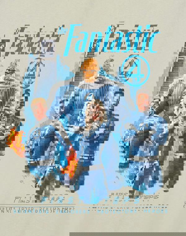 Marvel First Steps Unisex Beige Fantastic Four Short Sleeved T-Shirt