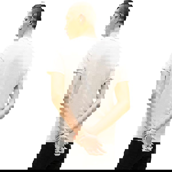 Tommy Hilfiger Slim Logo Embroidery T-Shirt Heathered Oatmilk