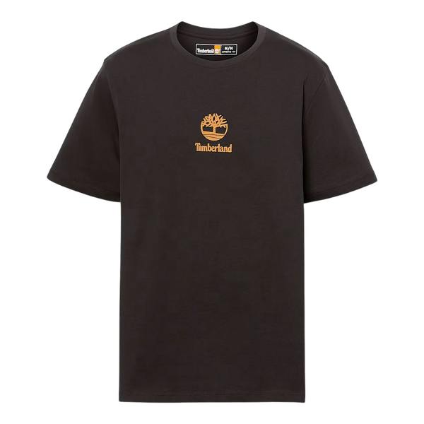 Timberland Mens Stacked Logo T-Shirt - Black - 