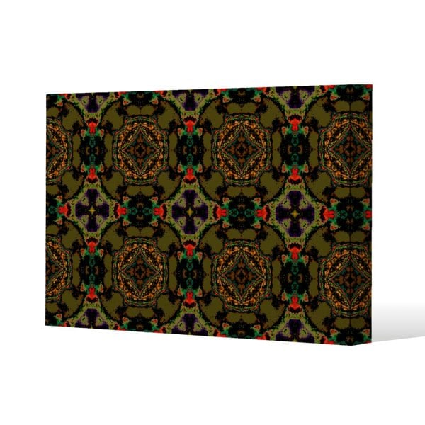 Benjamin Tate Design Pakistan Mosaic Paint Slim Style Canvas Print  90x120cm , 15mm Slim Real wood.