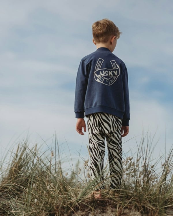 Blue Lucky Slogan Embroidered Jacket - image 3