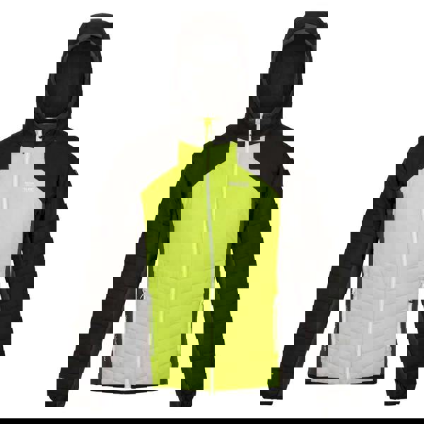 Regatta Mens Trutton Hooded Soft Shell Jacket - Bright Kiwi/Black