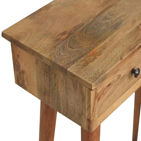 Wyld Haus Parma Mini Oak Mango Wood Hallway Console Table 2 Drawers