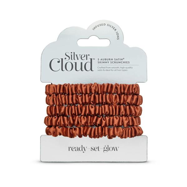 Silver Cloud Beauty Silver Cloud Skinny Hair Scrunchie  Auburn 5 Pack