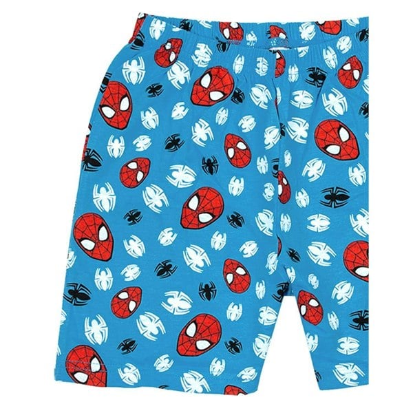 Spider-Man Boys Thwamm Comic Cotton Short Pyjama Set - Blue