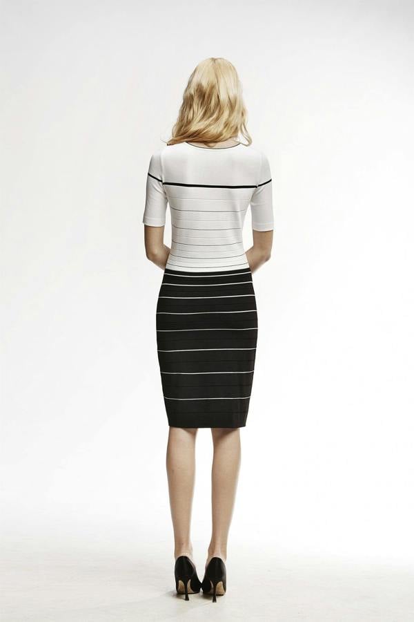 Rumour London Regatta striped monochrome bodycon dress