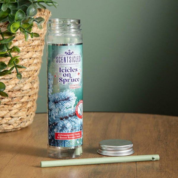 Samuel Alexander 25g Icicles on Spruce Scented Christmas Scentsicles with 6 Hanging Hooks