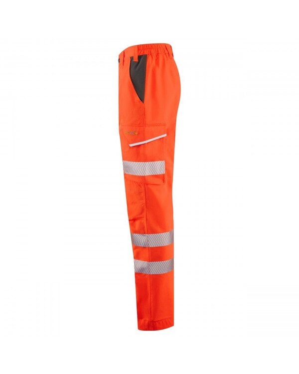 Leo Workwear Winsford EcoViz Stretch Cargo Trouser Orange