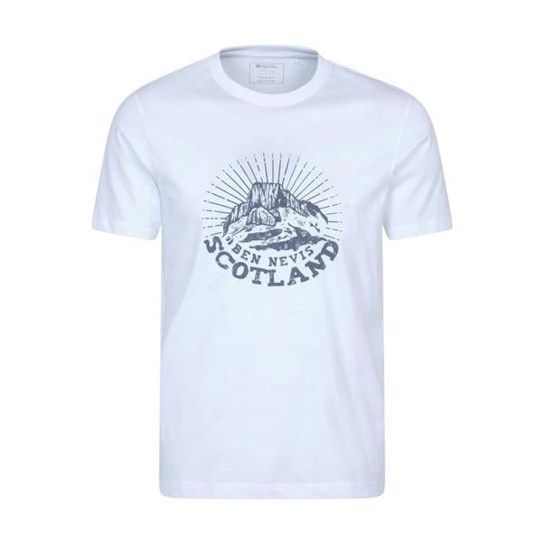 Mountain Warehouse Mens Ben Nevis Scotland Short-Sleeved T-Shirt - White