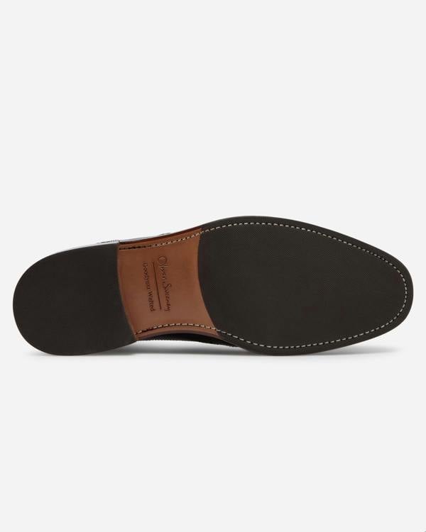 Oliver Sweeney Hunstanton Hand Antiqued Calf Leather Mens Oxford Shoes - Dark Brown | CHO | Designer Mens Shoes