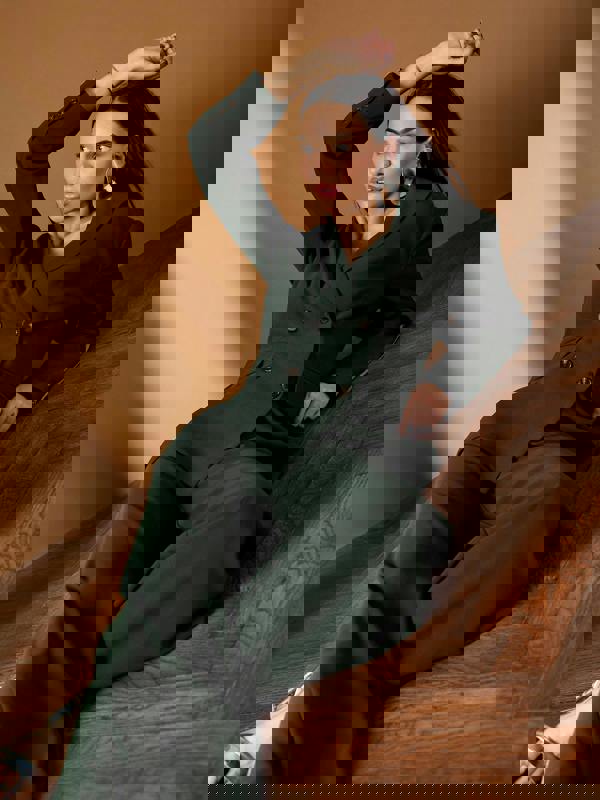 GWD Winter Taylor Wide-Leg Green Trouser