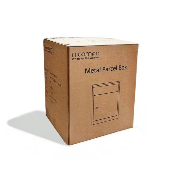 Nicoman Outdoor Metal Parcel Box - Black