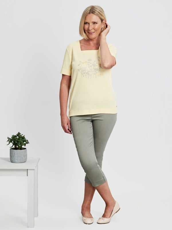 PennyPlain Cropped Jeggings - Sage