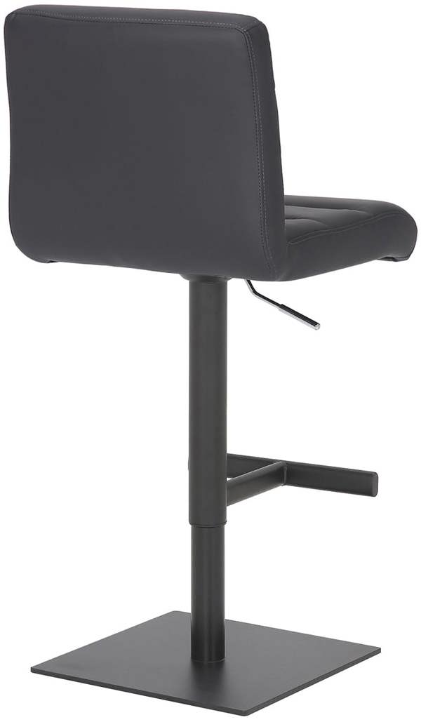 Lamboro Luscious Deluxe Kitchen Bar Stool, Matt Black Footrest, Adjustable Swivel Gas Lift, Breakfast Bar & Home Barstool, Charcoal Grey