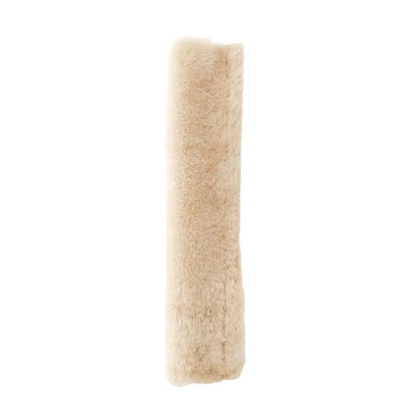 Eastern Counties Leather Sheepskin Seat Belt Cover - Beige - 