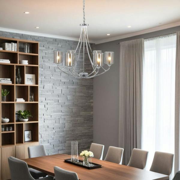 Pagazzi Lighting Ashton 6-Light Polished Chrome Chandelier Ceiling Light