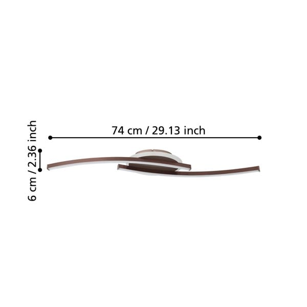 EGLO Lungolago Bronze Steel Minimalist Ceiling Light