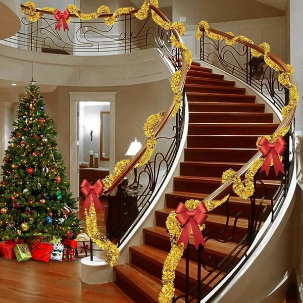 Gold Christmas Tinsel Range - 2m Thick Shiny Trim and Pack Sizes for Home Decorating image 3