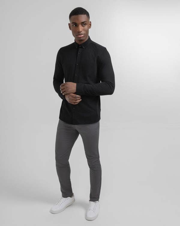 Steel & Jelly Pique Jersey Long Sleeve Shirt