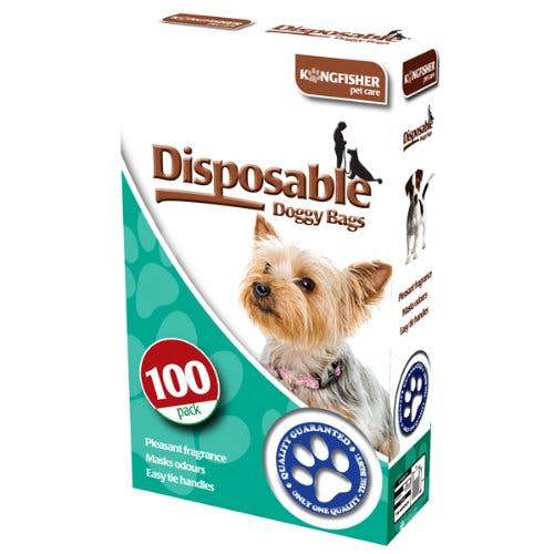 Kingfisher King Fisher Disposable Doggy Poop Bags, Pack of 100