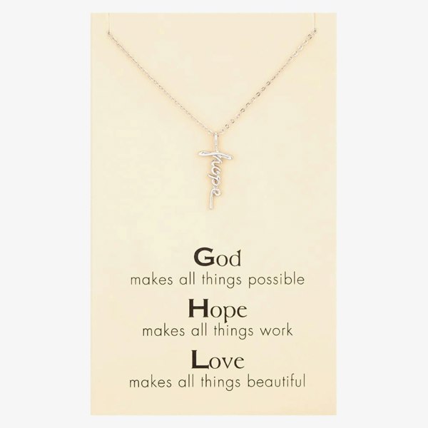 T. H. Baker Sentiments Hope Makes All Things Work Pendant 18140S