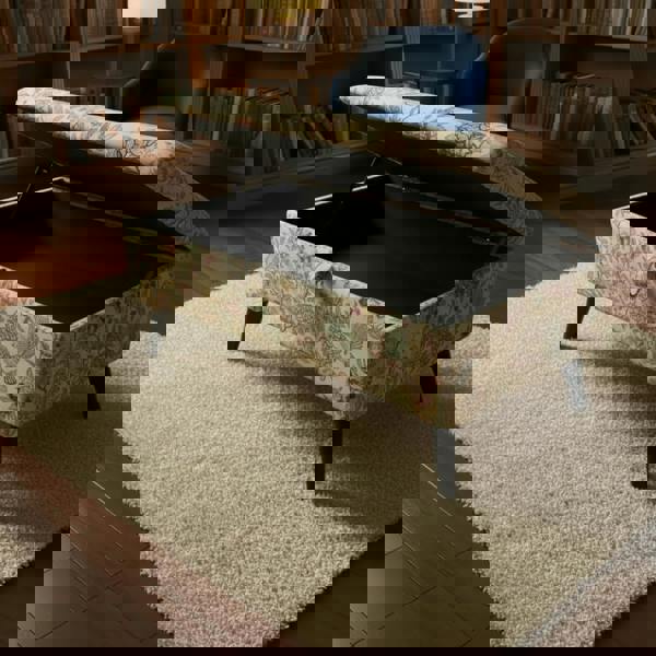 Durable high-density foam cushion on iLiv Heritage Fabric Fern ottoman