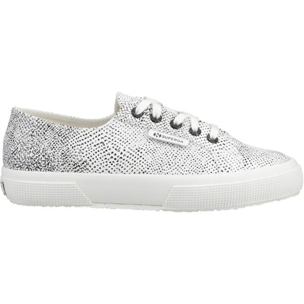 Superga 2730 Micro Faux Snake Women's Trainers - White Avorio/Black Snake
