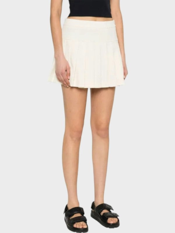 Palm Angels Pleated Mini Skirt White - Supplied FashionPalm Angels