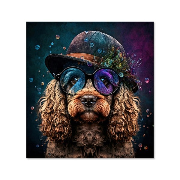 Warren Reed - Designer Cockapoo Dog Face Splashart Kitchen Splashback