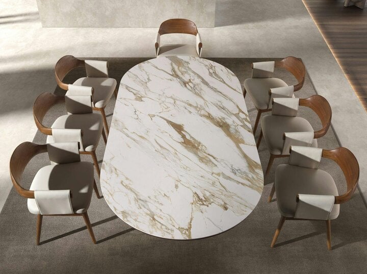 Angel Cerdá Walnut and cream leatherette chair 5186