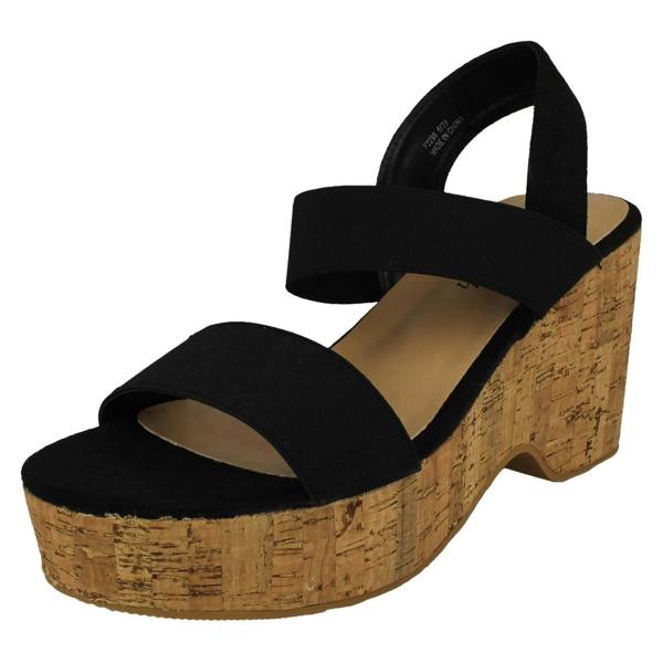 Savannah Ladies Savannah Platform Wedge Sandals F2298