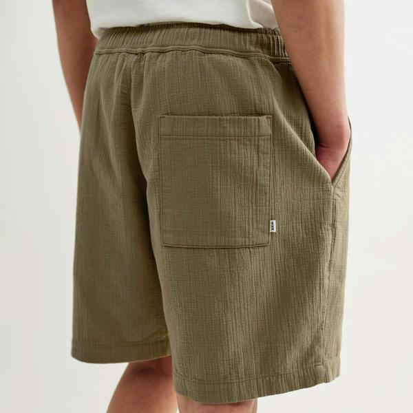 Wax London Kurt Crinkle Cotton Linen Shorts