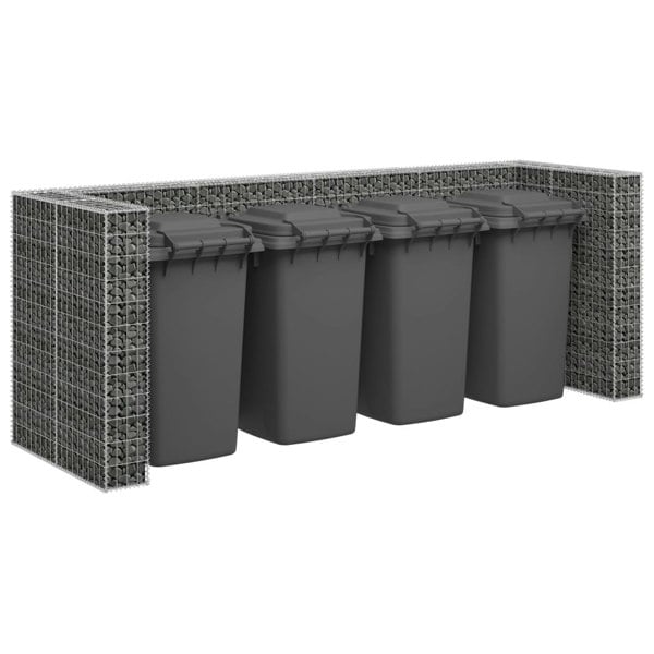 Berkfield Gabion Wall for Garbage Bins Galvanised Steel 320x100x120 cm