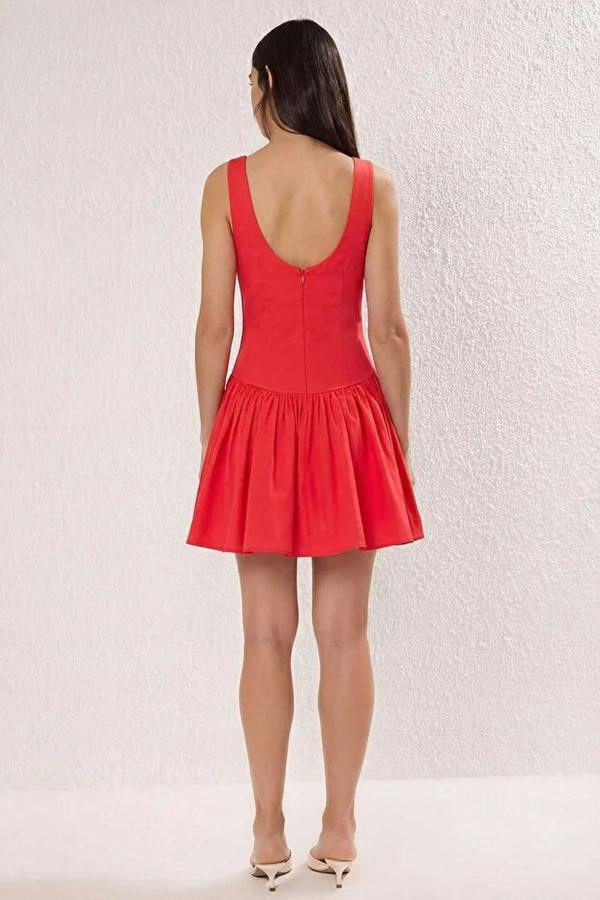 WOVCOR Sleeveless Fitted Mini Dress