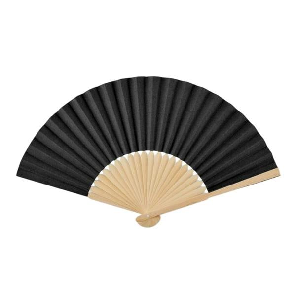 MidOcean Fanny Bamboo Handheld Fan - Black - 