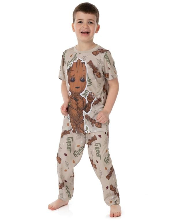 Marvel Groot Unisex KidsBrown Short Sleeve Long Leg Pyjama Set