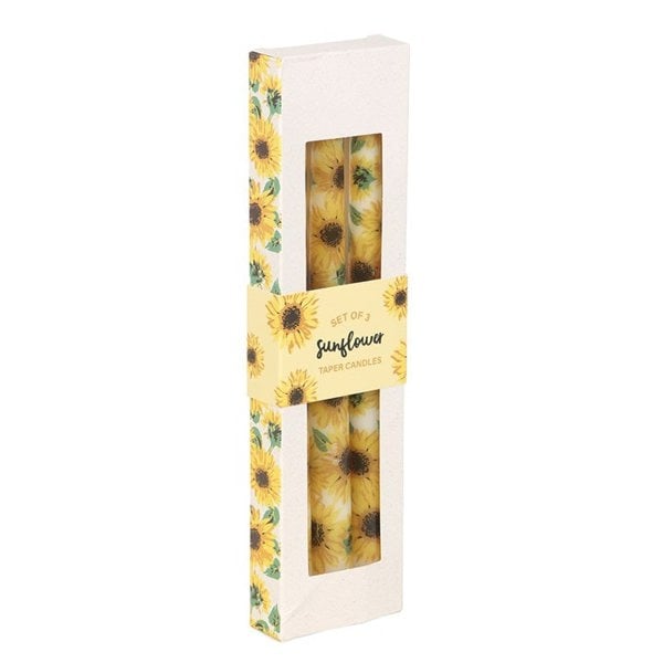 Serano Set of 3 Sunflower Taper Candles