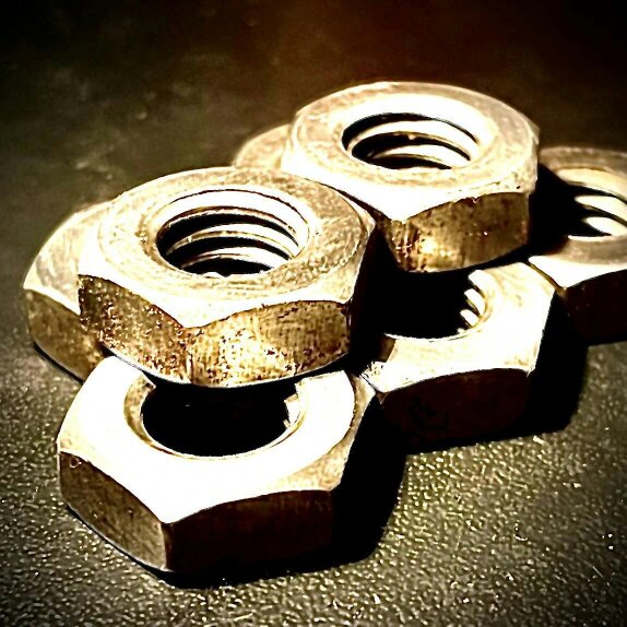 Fixaball BSW Whitworth Lock Half Thin Hexagon Nut Self Colour
