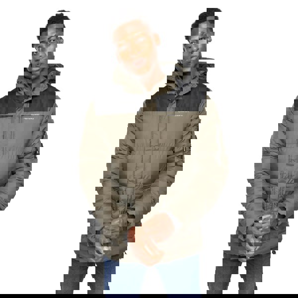 Crosshatch Mens Bentlays Hooded Jacket - Olive