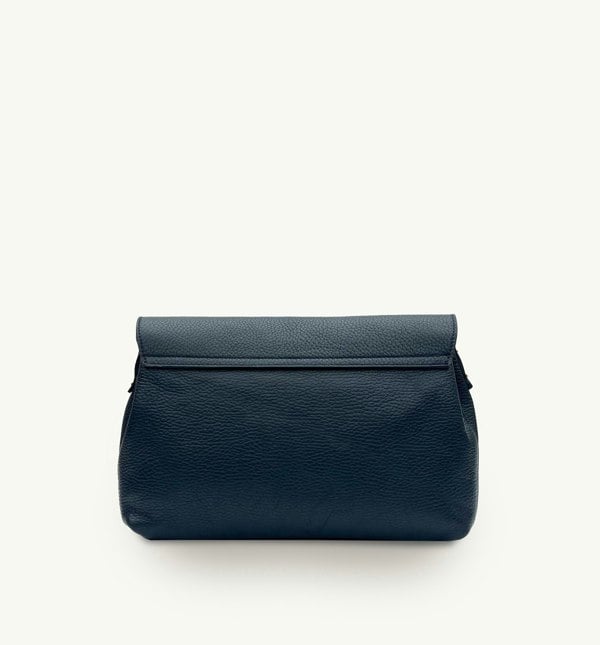 The Maddie Maxi Leather Bag - Navy