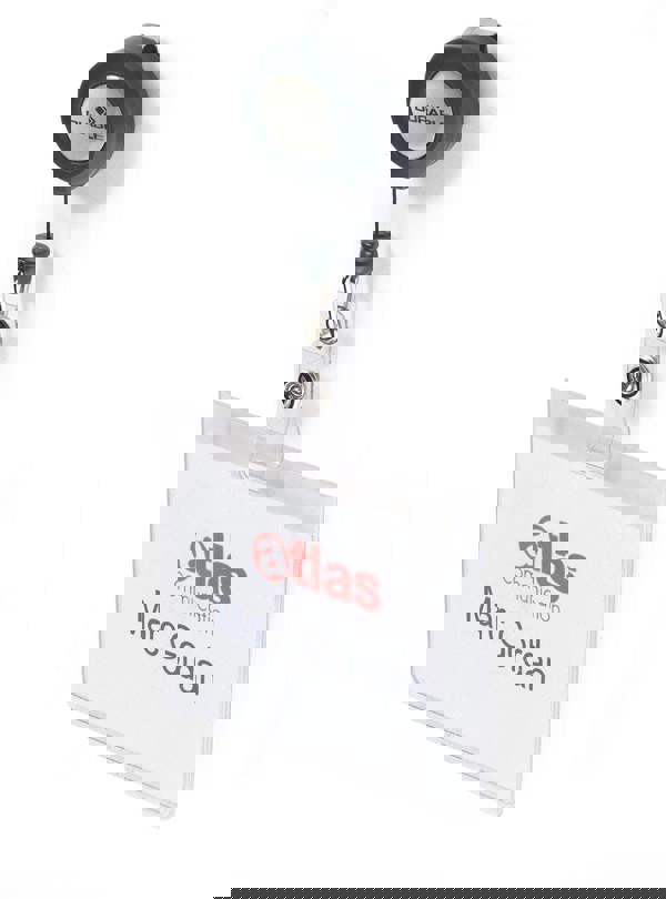 Durable Badge Reel Name Tag ID Card Holders + Inserts | 10 Pack | 60 x 90mm