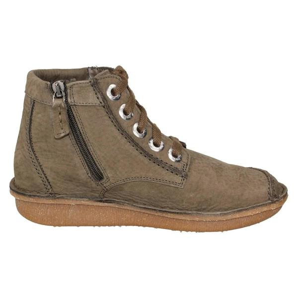 Clarks Ladies Clarks Lace Up Casual Ankle Boots Funny Cedar