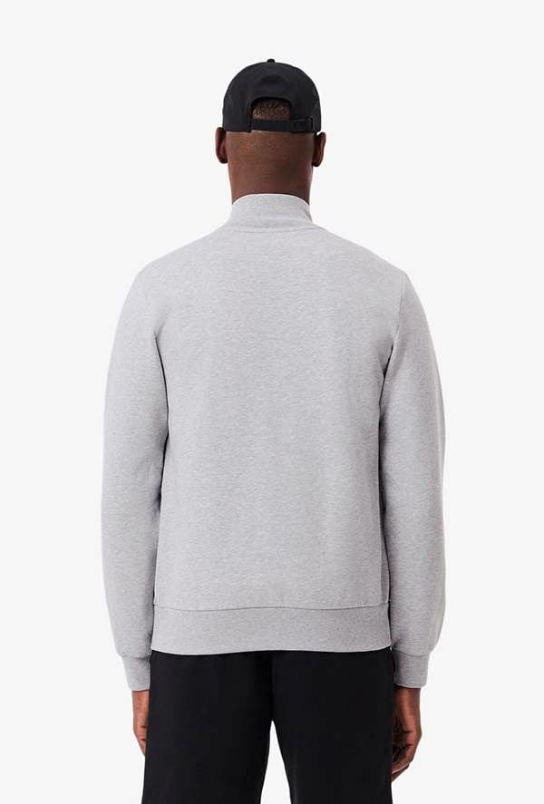 Lacoste Zip-Up High Neck Fleece Sweatshirt