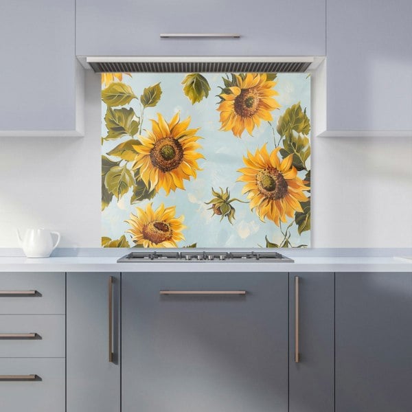 Warren Reed - Designer Summer Sunflowers Kitchen Splashback