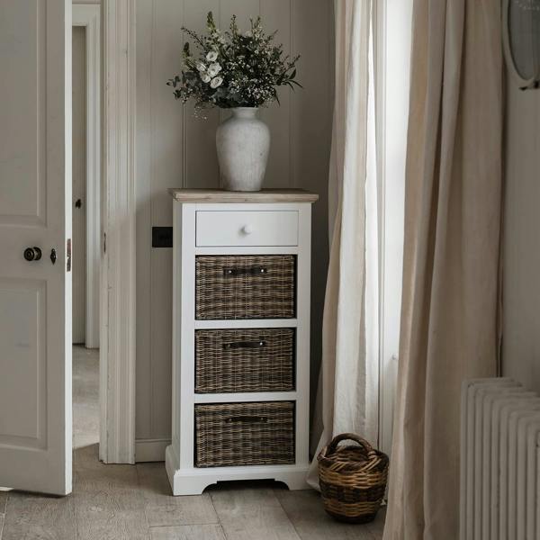 Statement Furniture Florence Tallboy with Drawer and 3 Storage Baskets
