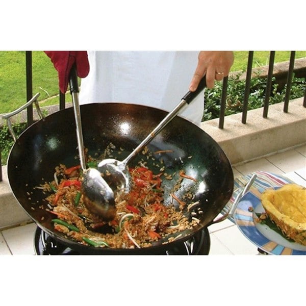 Callow Retail Complete Wok Set & High Power Burner - Outdoor Wok Set with Carbon Steel Wok