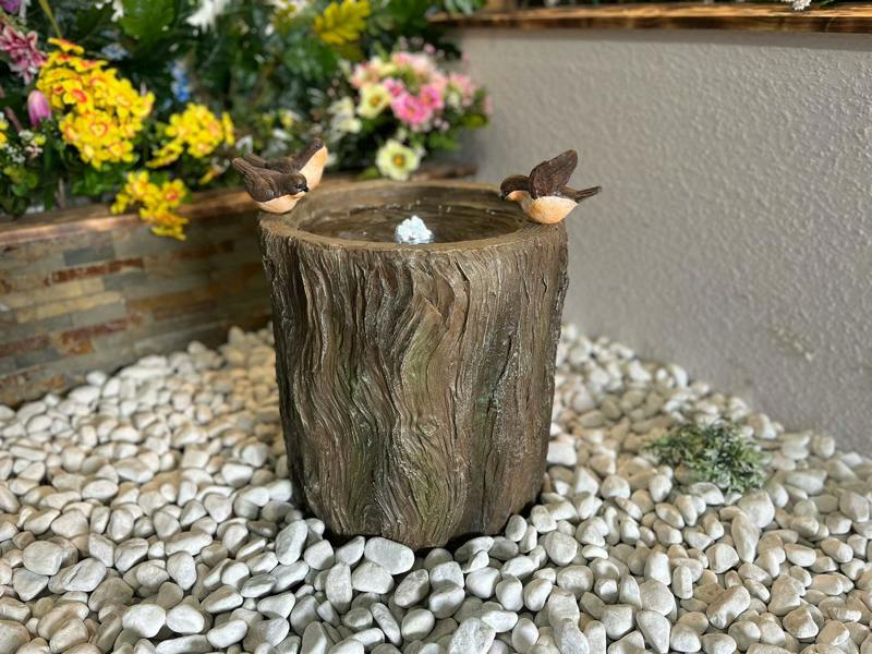 Tranquillity Water Features Bird on Log Traditional Water Feature