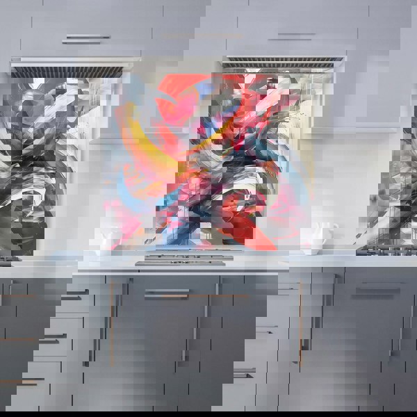Warren Reed - Designer Swirling Symphony Of Colours Kitchen Splashback