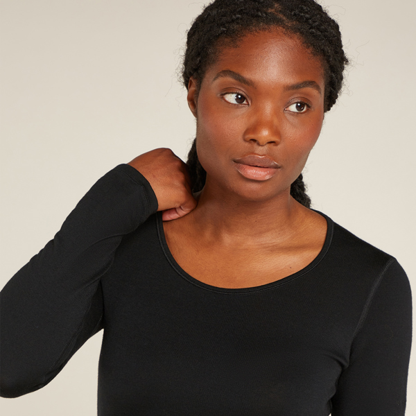 Icebreaker Women's Merino 200 Oasis Long Sleeve Soft Scoop Neck Base Layer {IC-104378}